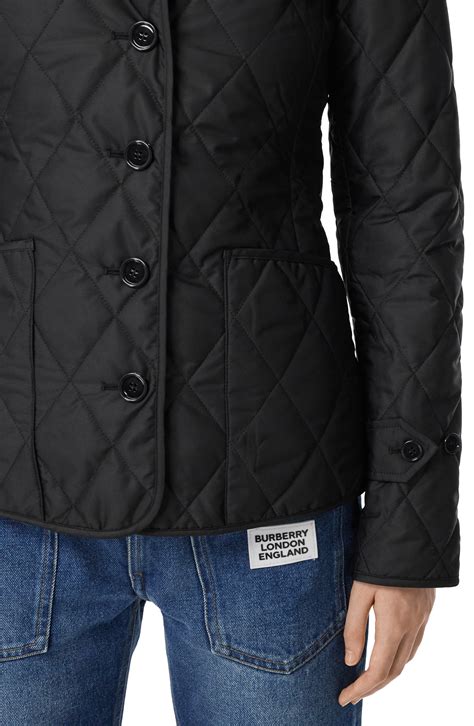 burberry black diamond fitted diamond|Burberry fernleigh diamond quilted jacket.